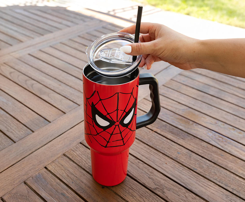 Marvel Spider-Man Face 40-Ounce Stainless Steel Tumbler With Handle product image 7 of 9