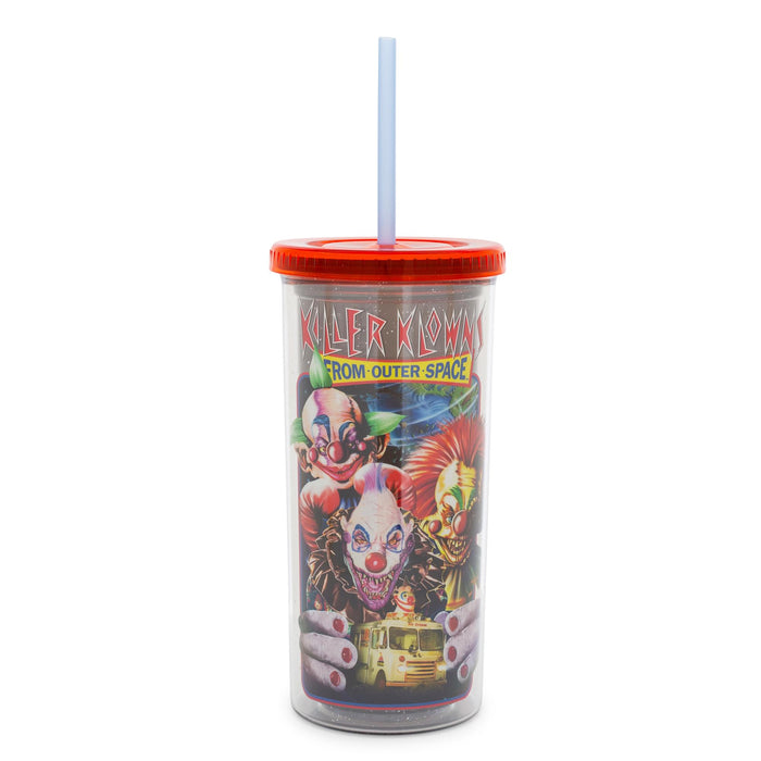 Killer Klowns From Outer - Space Carnival Cup with Lid and Straw | Holds 20 Ounces