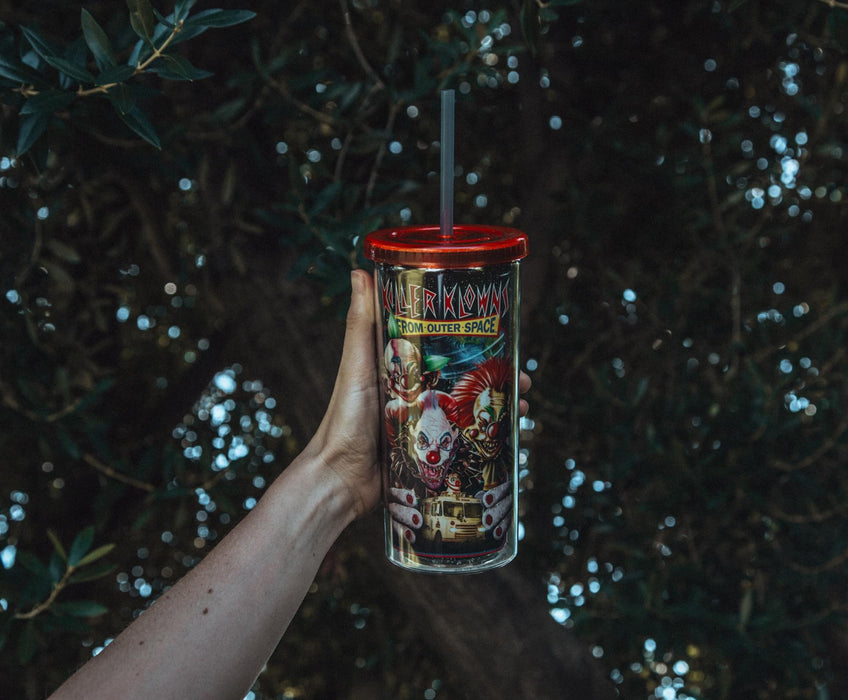 Killer Klowns From Outer - Space Carnival Cup with Lid and Straw | Holds 20 Ounces