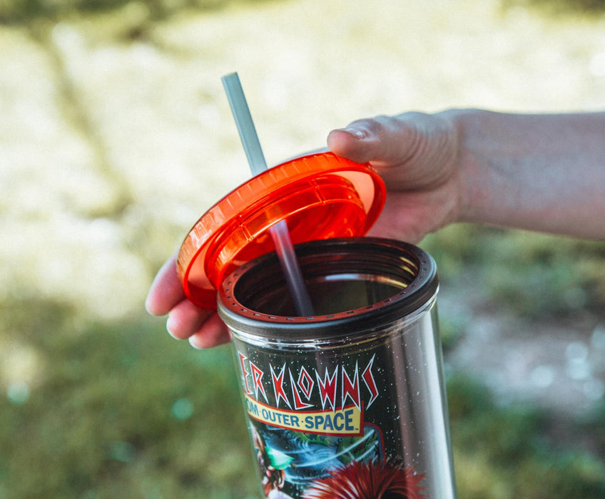 Killer Klowns From Outer - Space Carnival Cup with Lid and Straw | Holds 20 Ounces