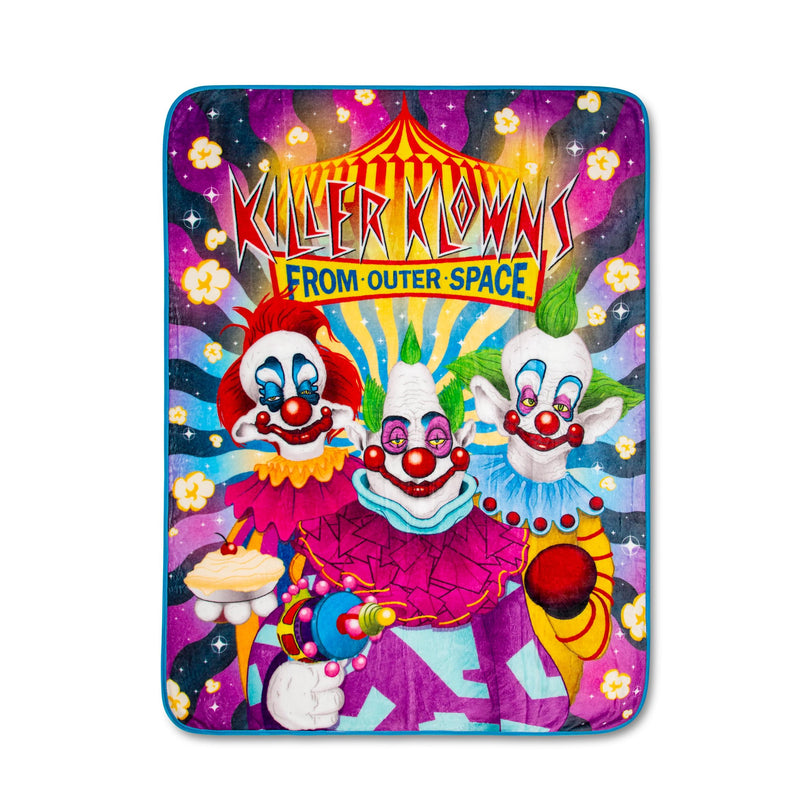 Killer Klowns From Outer Space Characters Raschel Throw Blanket | 45 x 60 Inches product image 1 of 10