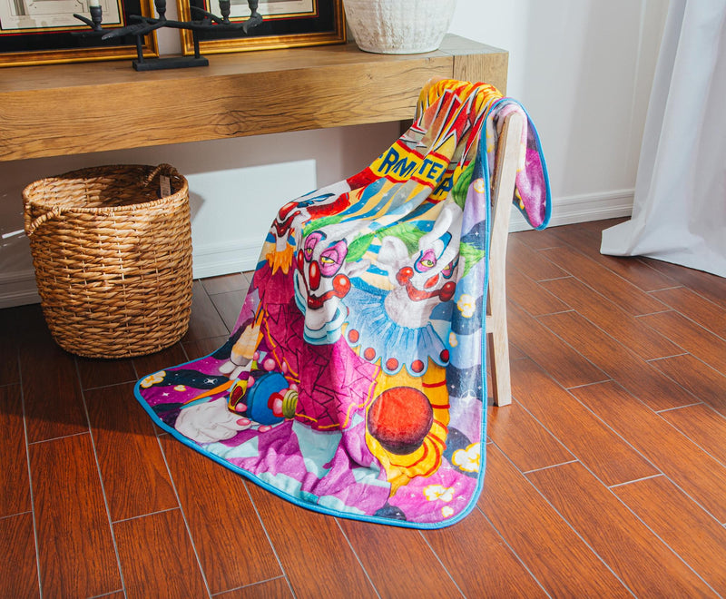 Killer Klowns From Outer Space Characters Raschel Throw Blanket | 45 x 60 Inches product image 9 of 10