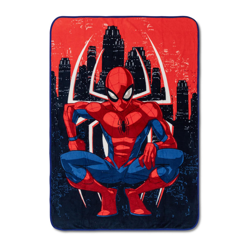 Marvel Spider-Man Skyline Pose Fleece Throw Blanket | 45 x 60 Inches product image 1 of 9