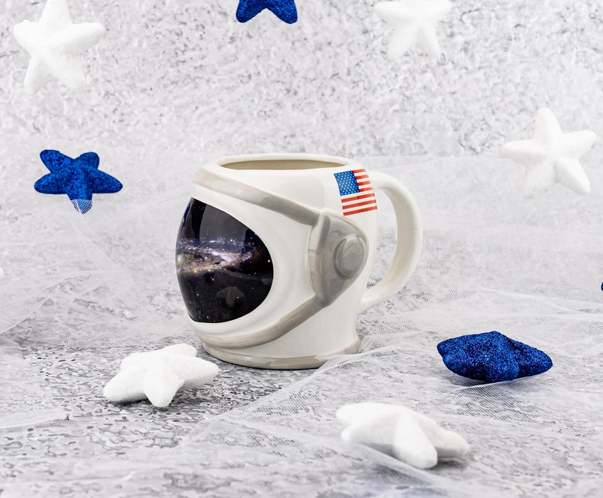 NASA Space Helmet 3D Sculpted Ceramic Mug | Holds 20 Ounces