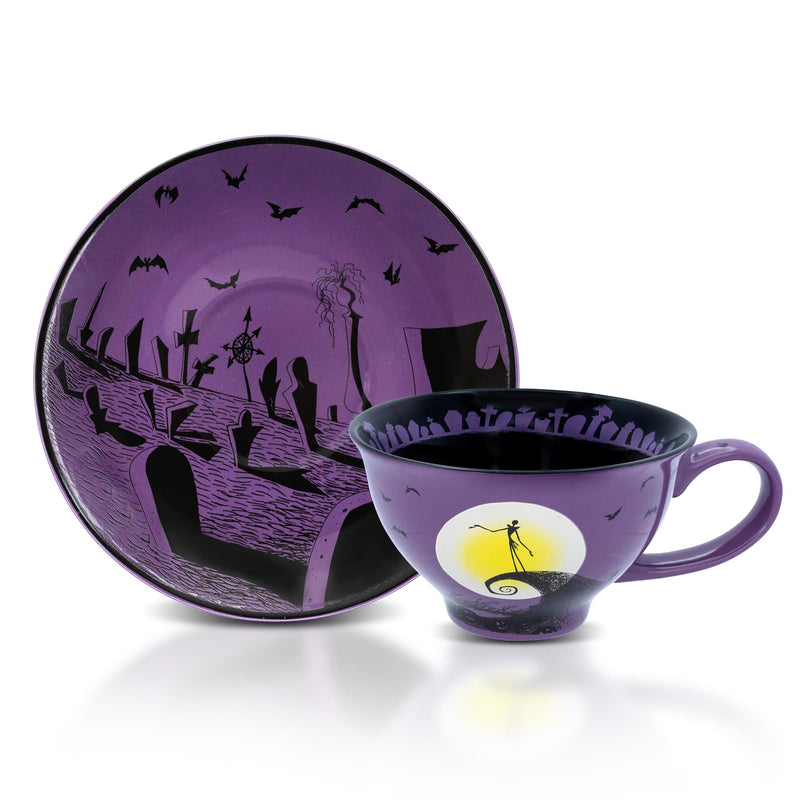 Disney The Nightmare Before Christmas Spiral Hill Ceramic Teacup and Saucer Set product image 1 of 9