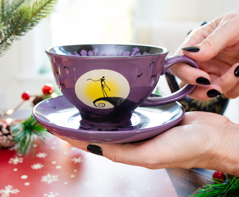 Disney The Nightmare Before Christmas Spiral Hill Ceramic Teacup and Saucer Set product image 3 of 9