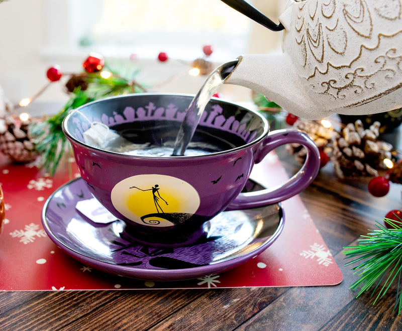 Disney The Nightmare Before Christmas Spiral Hill Ceramic Teacup and Saucer Set product image 7 of 9