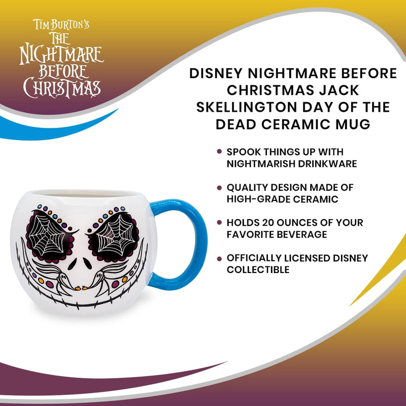 Disney Nightmare Before Christmas Jack Skellington Day of the Dead Ceramic Mug product image 7 of 7