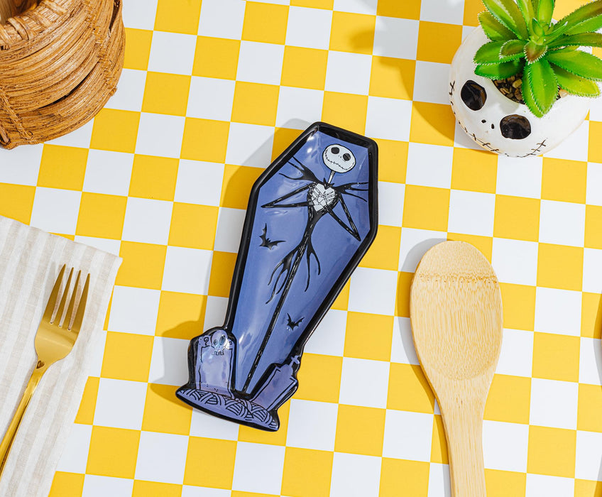Disney's The Nightmare Before Christmas Jack Coffin Sculpted Ceramic Spoon Rest