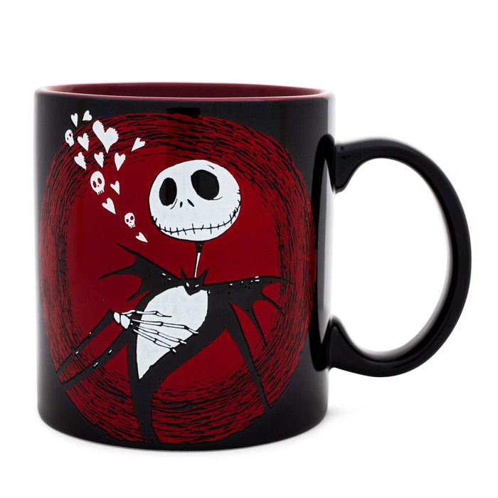 Disney The Nightmare Before Christmas Jack Hearts Ceramic Mug | 20 Ounces