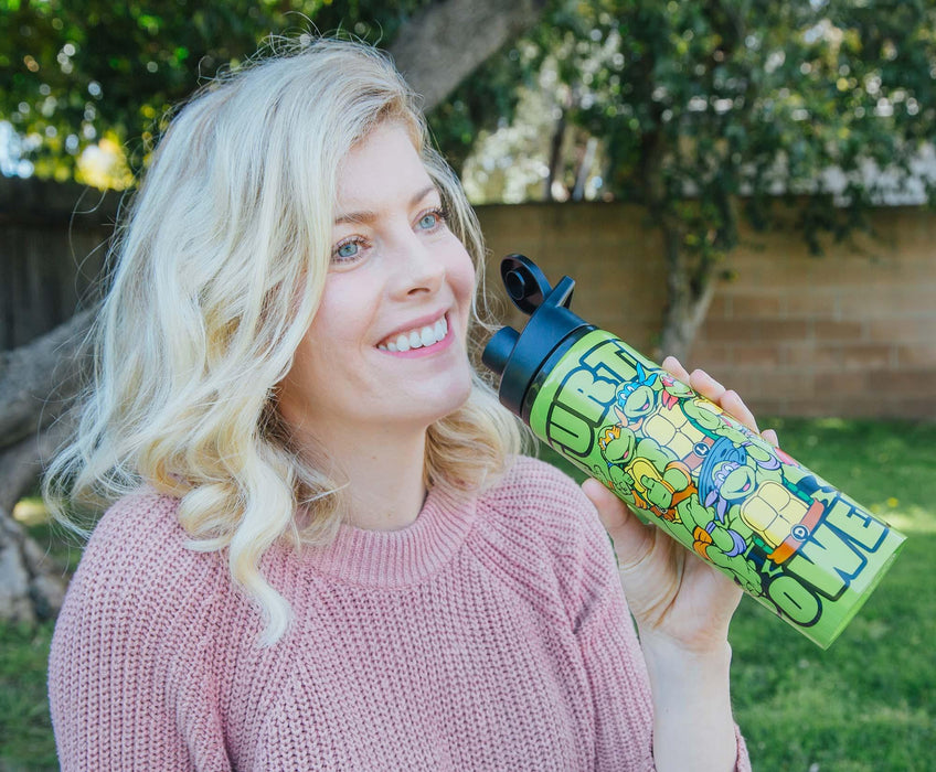 Teenage Mutant Ninja Turtles "Turtle Power" Stainless Steel Water Bottle