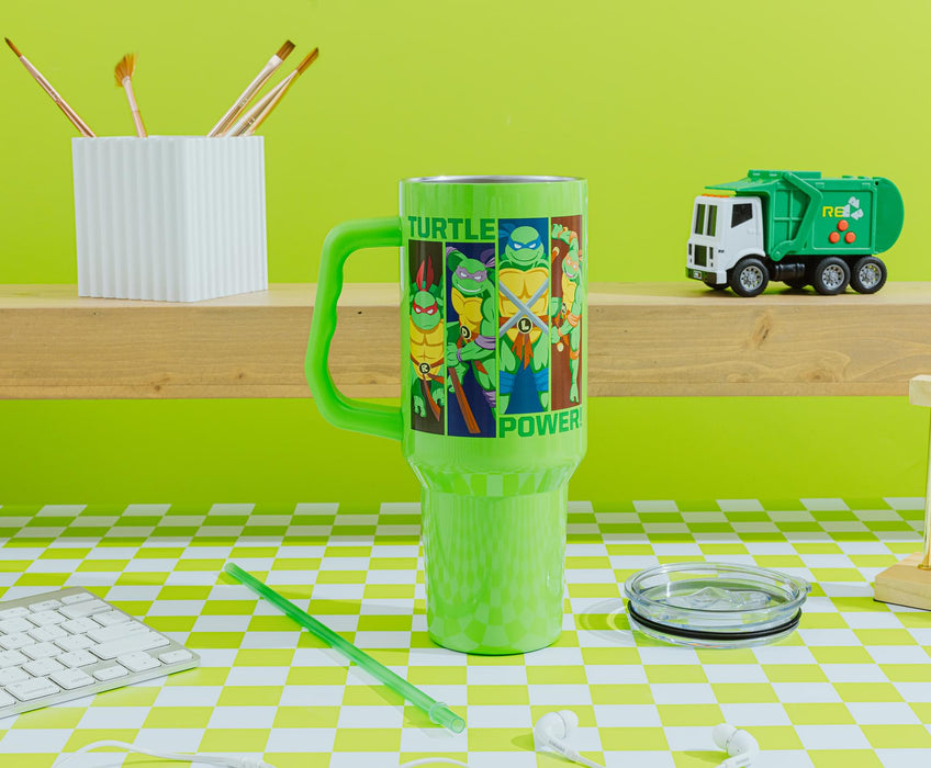Teenage Mutant Ninja Turtles - "Turtle Power" Stainless Steel Tumbler with Handle