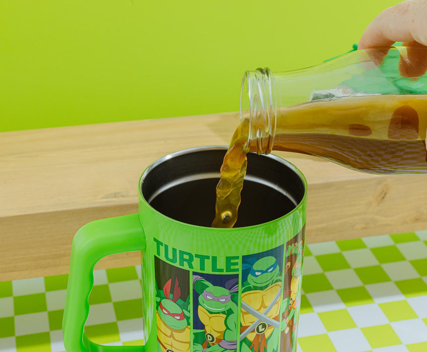 Teenage Mutant Ninja Turtles - "Turtle Power" Stainless Steel Tumbler with Handle