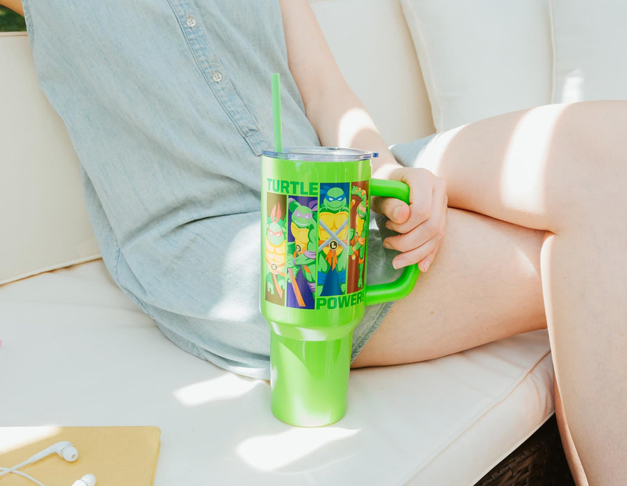 Teenage Mutant Ninja Turtles - "Turtle Power" Stainless Steel Tumbler with Handle