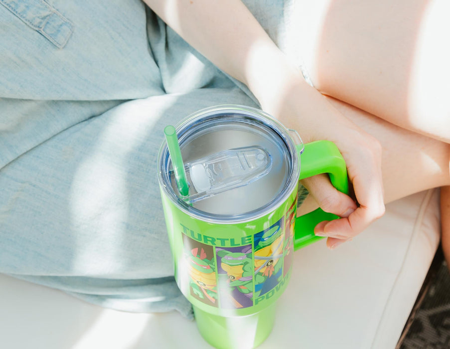 Teenage Mutant Ninja Turtles - "Turtle Power" Stainless Steel Tumbler with Handle