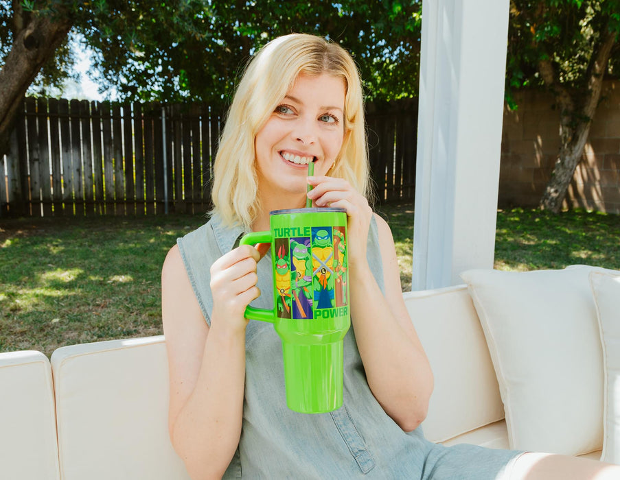 Teenage Mutant Ninja Turtles - "Turtle Power" Stainless Steel Tumbler with Handle
