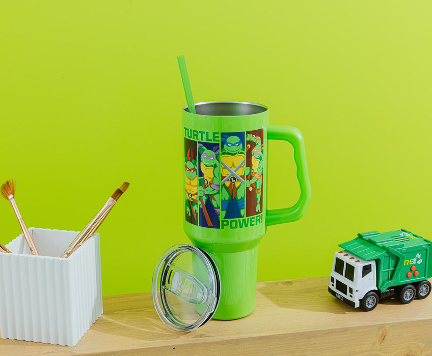 Teenage Mutant Ninja Turtles - "Turtle Power" Stainless Steel Tumbler with Handle