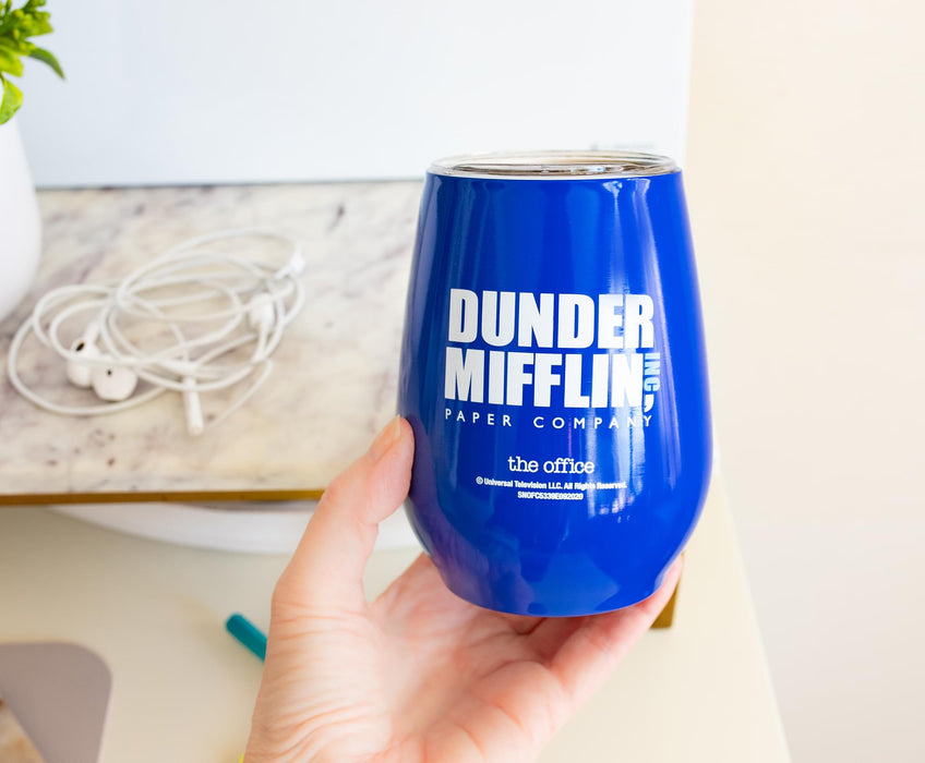The Office - Dunder Mifflin Stainless Steel Tumbler with Lid | Holds 10 Ounces