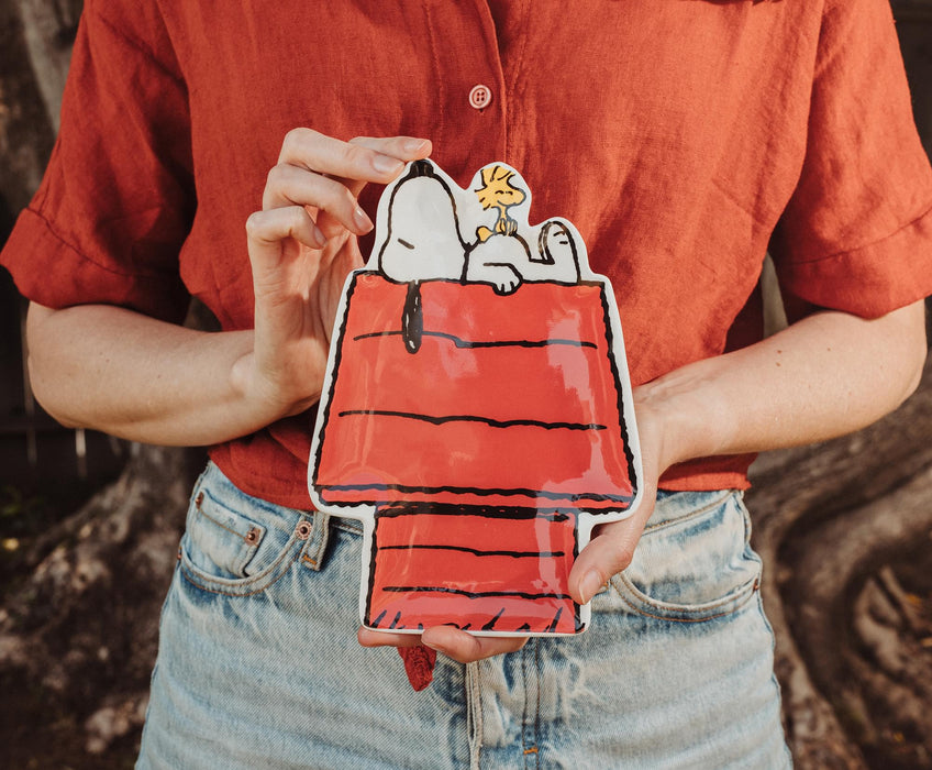 Peanuts Snoopy And Woodstock Sculpted Ceramic Trinket Tray