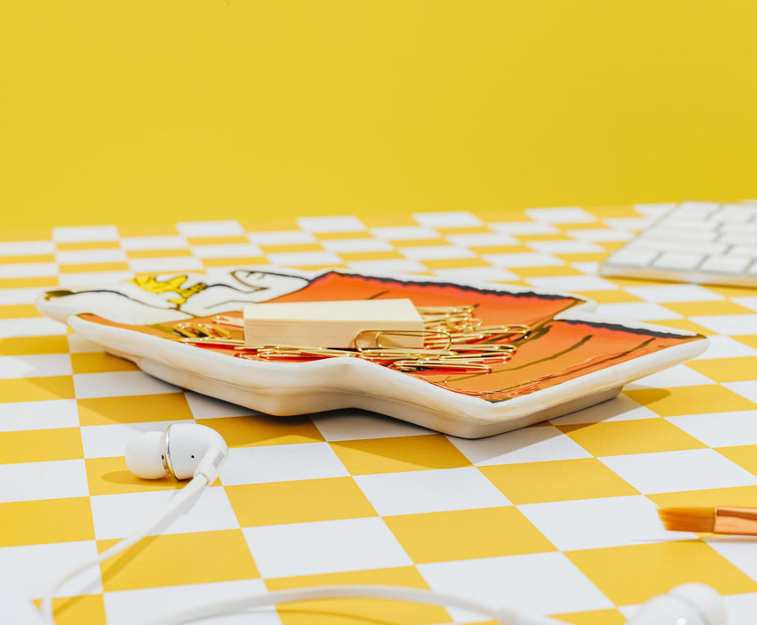 Peanuts Snoopy And Woodstock Sculpted Ceramic Trinket Tray