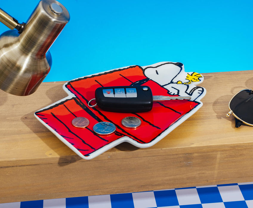 Peanuts Snoopy And Woodstock Sculpted Ceramic Trinket Tray
