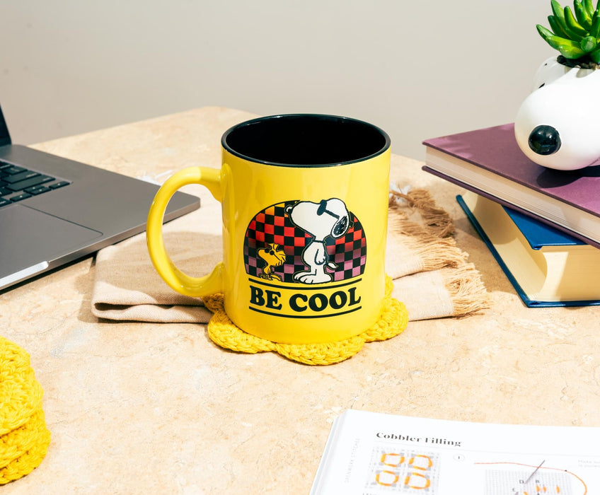 Peanuts - Woodstock and Snoopy "Be Cool" Ceramic Mug | Holds 20 Ounces
