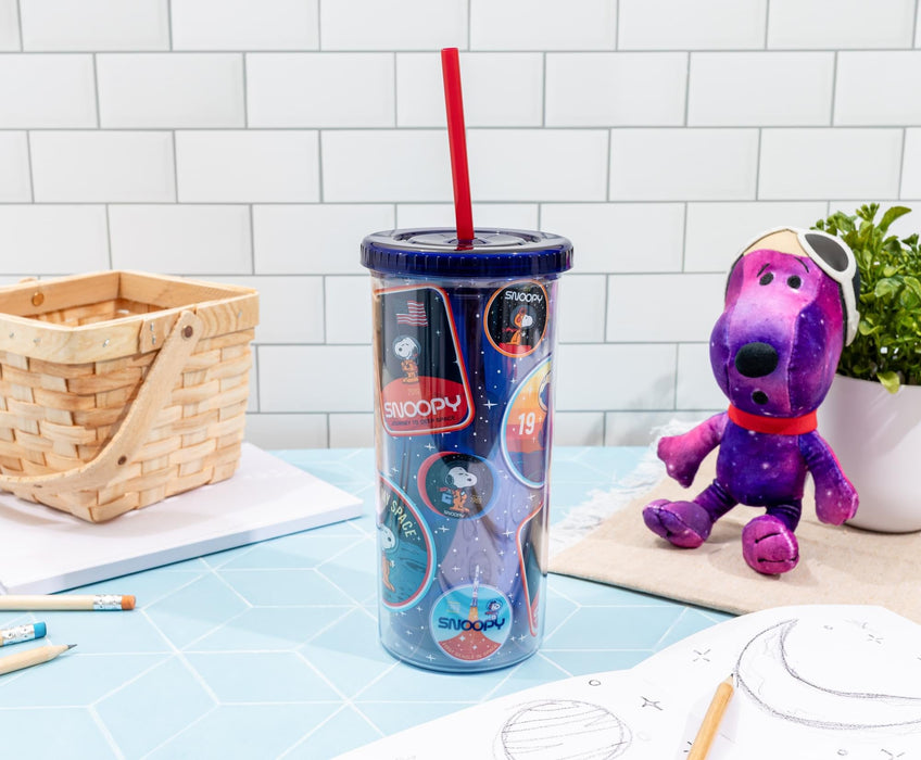 Peanuts - Snoopy Space Explorer 20-Ounce Carnival Cup with Lid and Straw