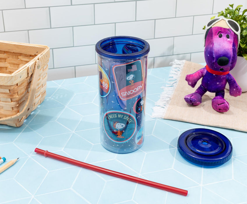 Peanuts - Snoopy Space Explorer 20-Ounce Carnival Cup with Lid and Straw