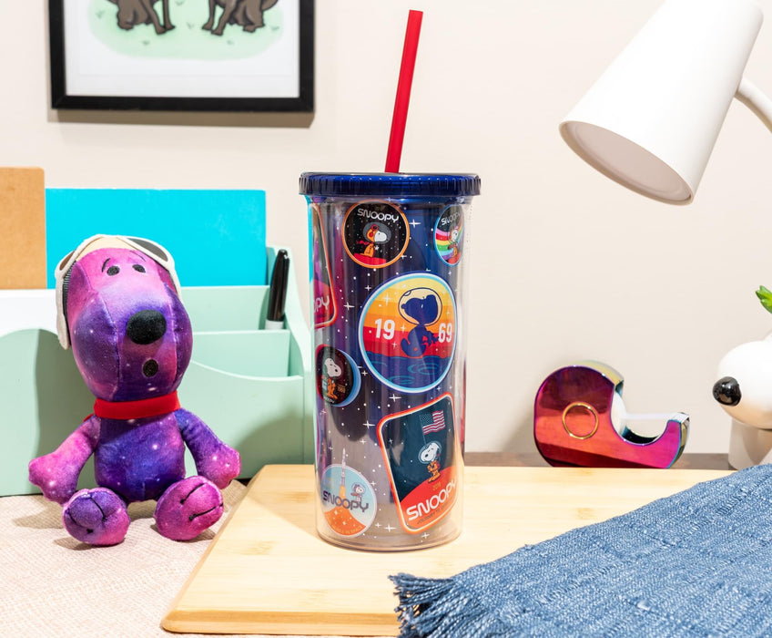 Peanuts - Snoopy Space Explorer 20-Ounce Carnival Cup with Lid and Straw