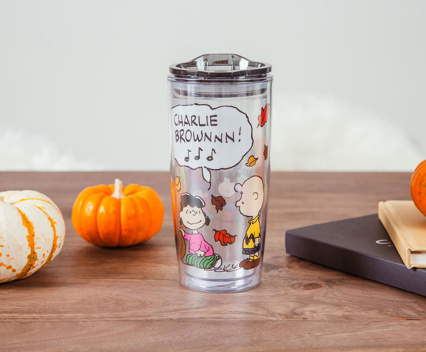 Peanuts - Charlie Brown Travel Tumbler with Slide Close Lid | Holds 20 Ounces