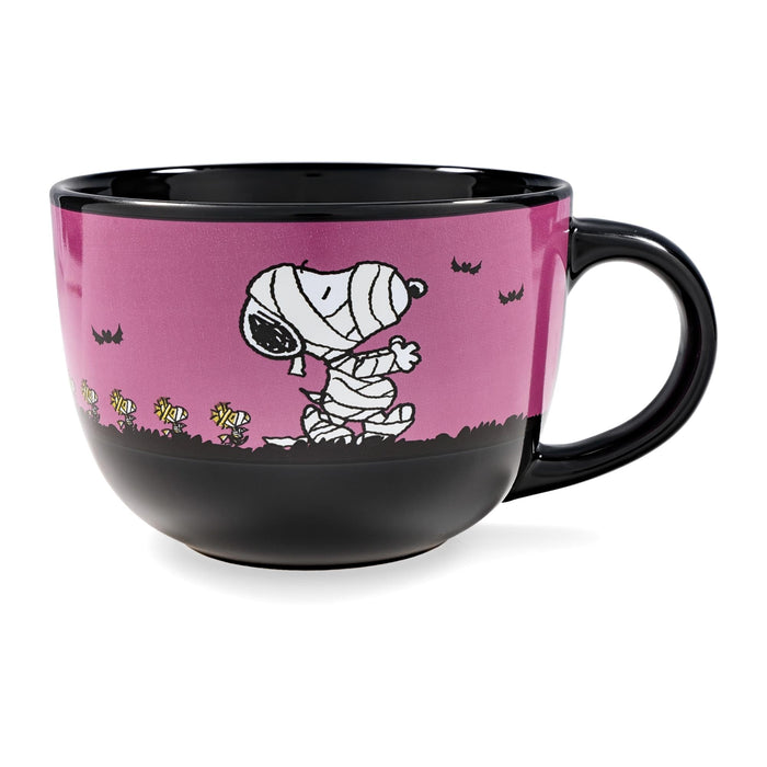 Peanuts - Halloween Mummy Snoopy and Woodstock Ceramic Soup Mug | Holds 24 Ounces