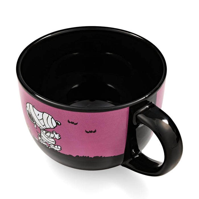 Peanuts - Halloween Mummy Snoopy and Woodstock Ceramic Soup Mug | Holds 24 Ounces