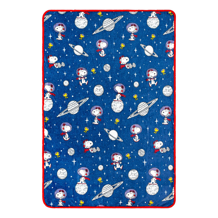 Peanuts - Snoopy and Woodstock in Space Fleece Throw Blanket | 45 x 60 Inches