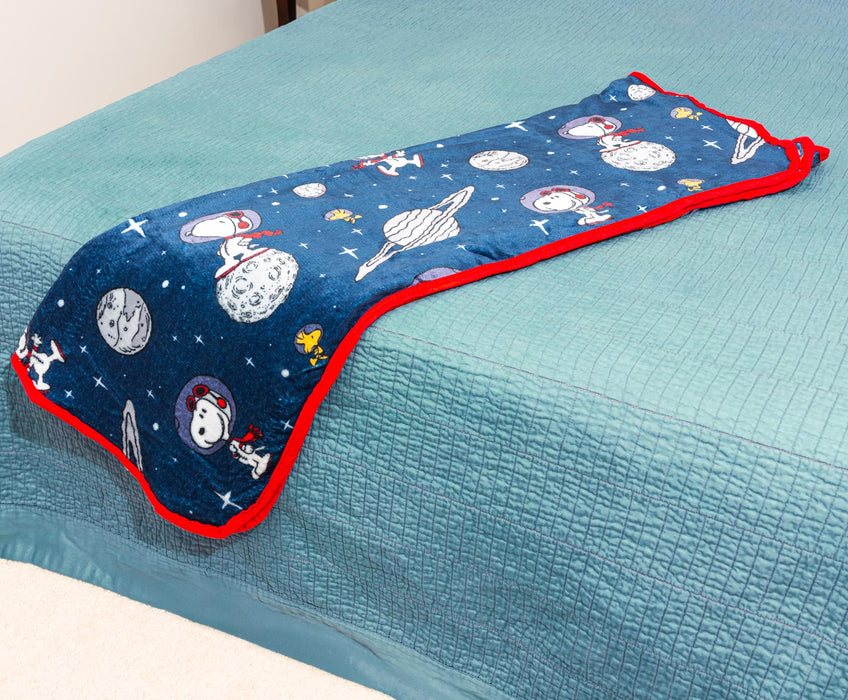 Peanuts - Snoopy and Woodstock in Space Fleece Throw Blanket | 45 x 60 Inches