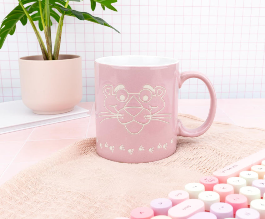 The Pink Panther - Vintage Logo Wax-Resist Ceramic Mug | Holds 20 Ounces