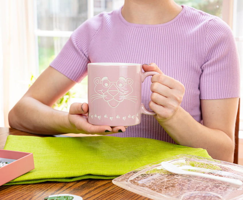 The Pink Panther - Vintage Logo Wax-Resist Ceramic Mug | Holds 20 Ounces