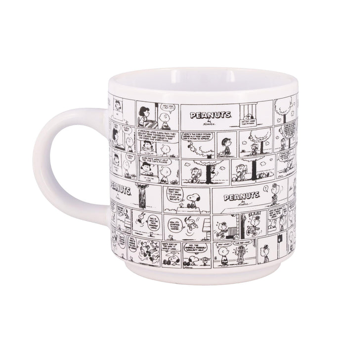 Peanuts - Comic Panels 2-Piece Ceramic Stackable Mug Set | Each Holds 13 Ounces