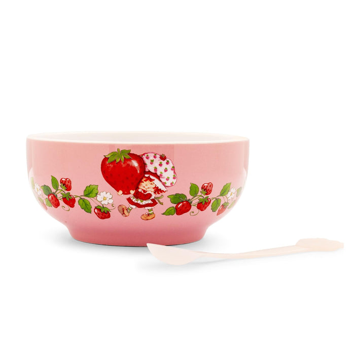 Strawberry Shortcake - Ceramic Bowl with Color-Changing Spoon | Holds 27 Ounces