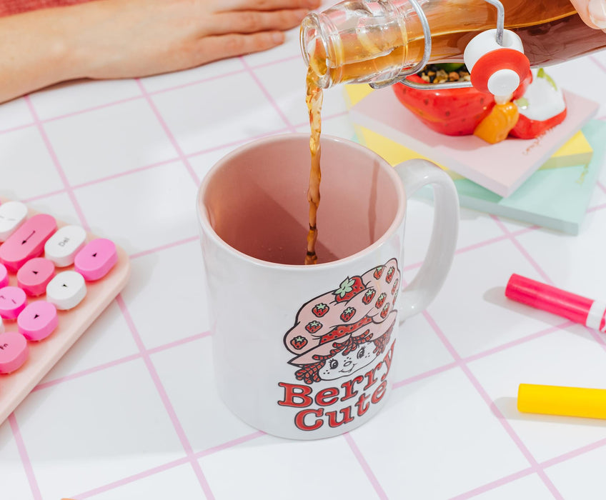 Strawberry Shortcake - "Berry Cute" Ceramic Pottery Mug | Holds 17 Ounces