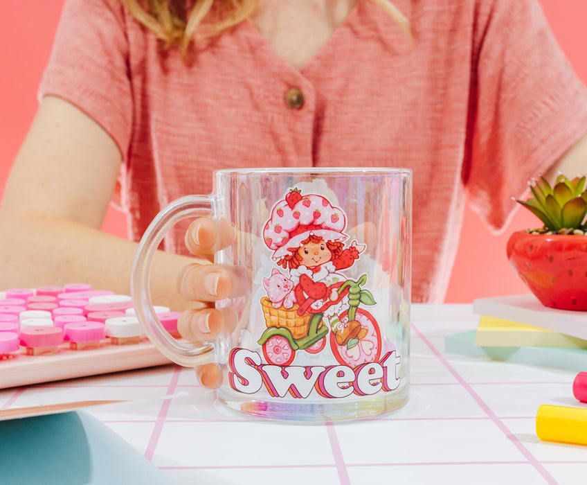 Strawberry Shortcake - "Sweet" Glass Mug | Holds 18 Ounces