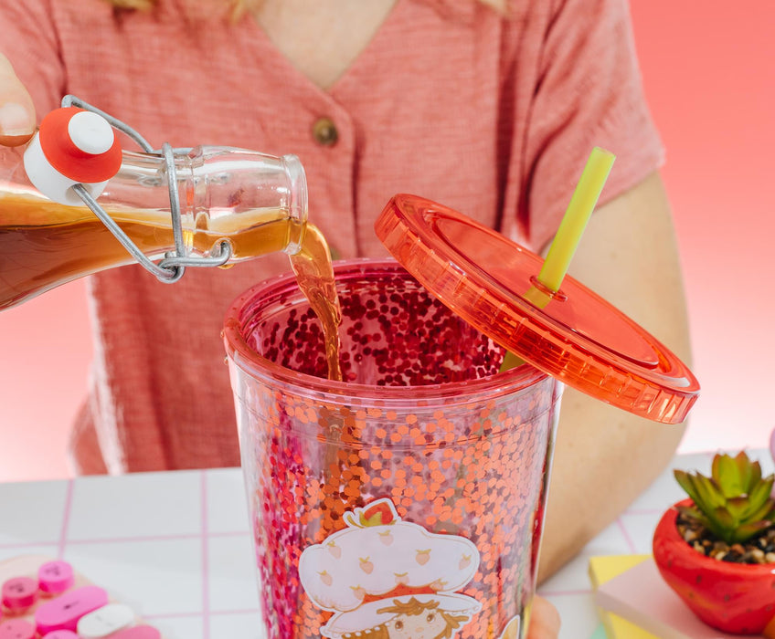 Strawberry Shortcake - 32-Ounce Confetti Carnival Cup with Lid and Straw