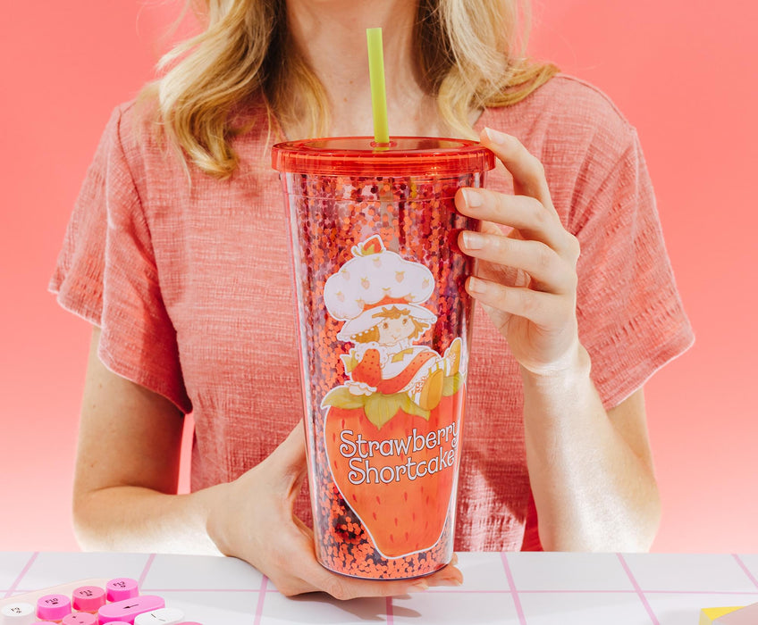 Strawberry Shortcake - 32-Ounce Confetti Carnival Cup with Lid and Straw