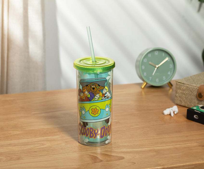 Scooby-Doo - Mystery Machine Carnival Cup with Lid and Straw | Holds 20 Ounces