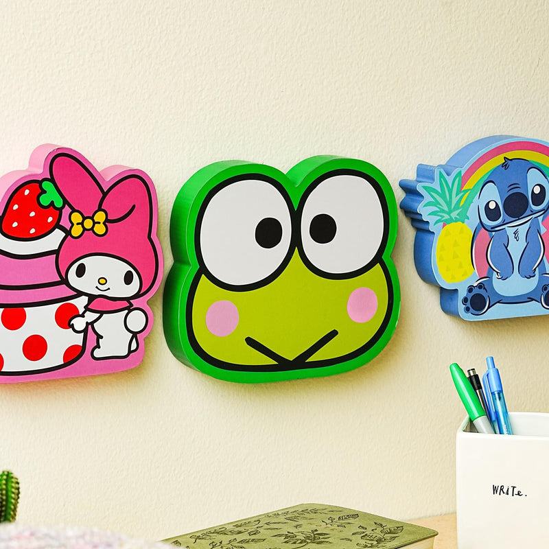 Sanrio Keroppi Die-Cut Wooden Wall Art Sign | 7 x 8 Inches product image 7 of 8