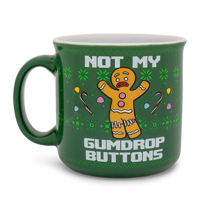 Shrek - Gingerbread Man "Not My Gumdrop Buttons" 20-Ounce Ceramic Camper Mug
