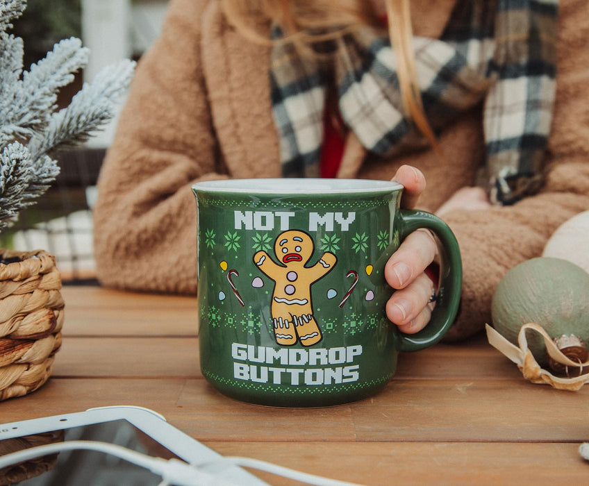 Shrek - Gingerbread Man "Not My Gumdrop Buttons" 20-Ounce Ceramic Camper Mug