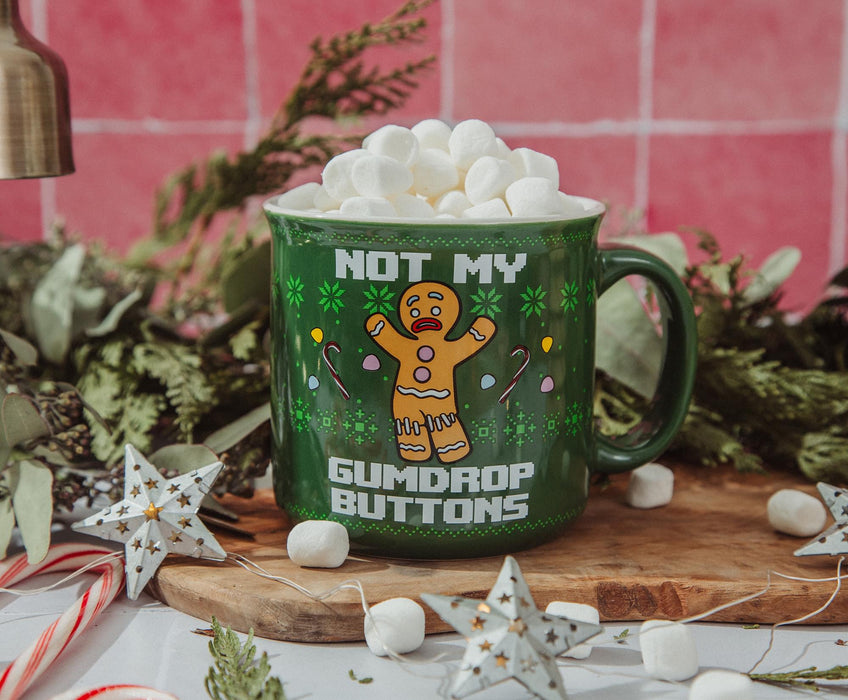 Shrek - Gingerbread Man "Not My Gumdrop Buttons" 20-Ounce Ceramic Camper Mug