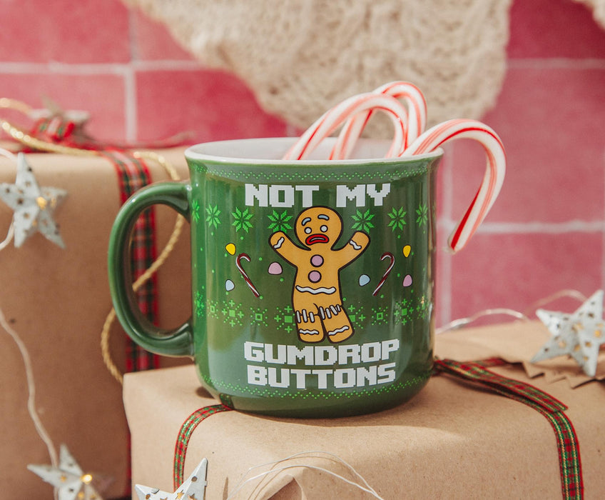 Shrek - Gingerbread Man "Not My Gumdrop Buttons" 20-Ounce Ceramic Camper Mug