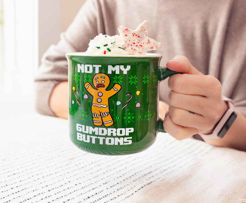 Shrek - Gingerbread Man "Not My Gumdrop Buttons" 20-Ounce Ceramic Camper Mug