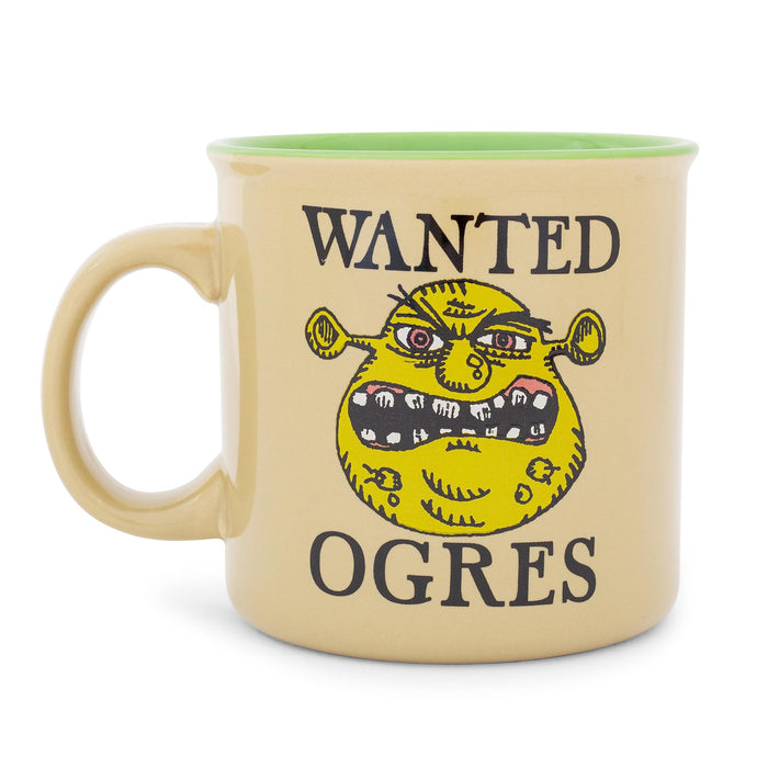 Shrek "Wanted Ogres" Ceramic Camper Mug | Holds 20 Ounces